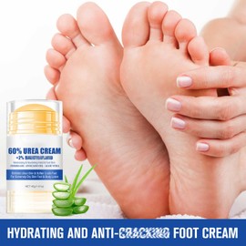 3PCS 60% Urea Hydrating and Anti Foot Cream, Maximum Strength Urea Cream for Feet, Foot Lotion Stick for Heels, Dry Hands & Rough Knees, Smoothing Skin Women and Men