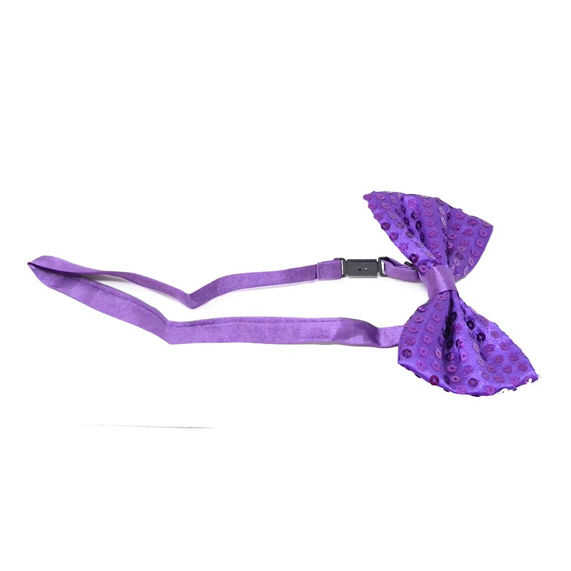 Z&H (Purple) Set of Bow Tie and Straps, Sequin Straps,