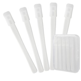 NKQ Eyelid Brush for Sensitive Eyes,Soft Silicone Eyelid Scrubber,Gentle Cleansing for Blepharitis,MGD & Dry Eyes, Fast Removes Dirt,Oil & Debris,Eye Care Dry Brush for Eyelid Cleaner Parters (White)