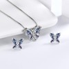 Aurora Tears Butterfly Necklace Earrings Rings Birthstone Jewellery Set Pendant