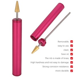 5.2in Leather Edge Dye Pen, Colorful Edge Roller Applicator for Leather Craft Hand‑Held Oil Stick Paint Finisher Belt Strap Tool, Rosy