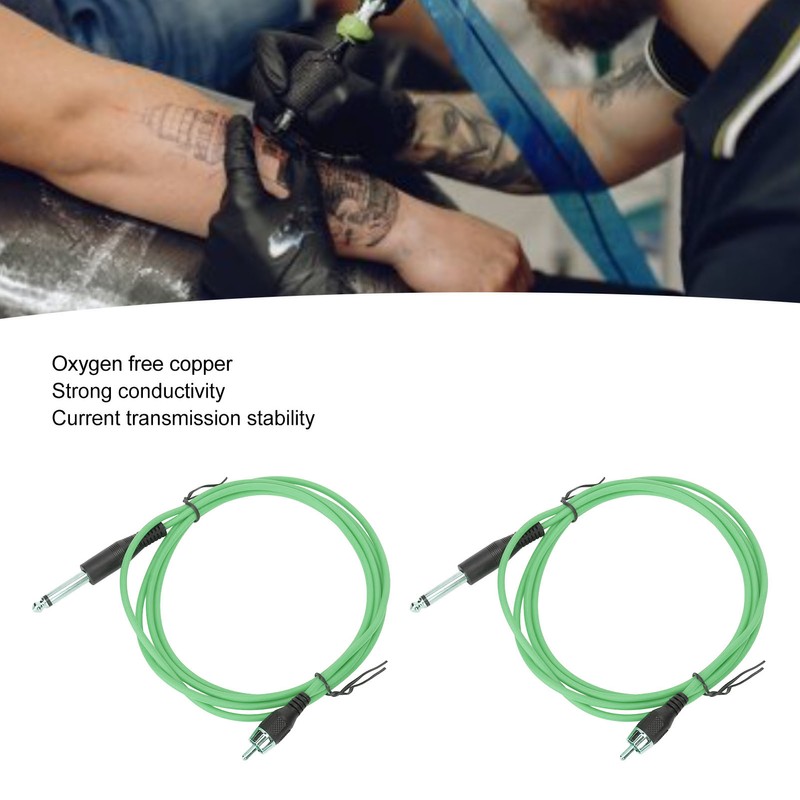 2pcs 5.9ft Tattoo Clip Cords RAC Interface Professional Copper Silicone