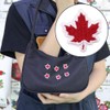 30PCS Mmaple Leaf Patch, Embroidered Iron-On Maple Leaf Embroidered Patch