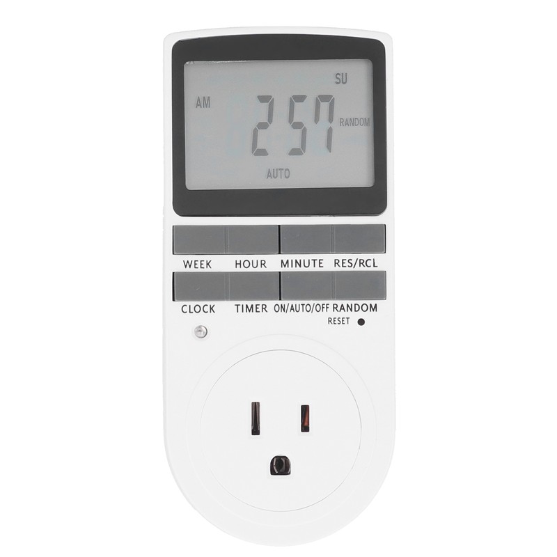 15A LCD Display Energy Saving Timer Socket Outlet Home Appliances