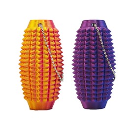 Upgrade Little Ouchies Pain Stim Fidget, Spiky Grippie Stim Schlüsselanhänger, 3D-gedrucktes Fidget-Spielzeug, Stim-Spielzeug für autistische Erwachsene, harte stachelige sensorische Spielzeuge (lila