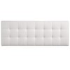 Hawthorne Collections Queen Vinyl Tufted Panel Headboard in White