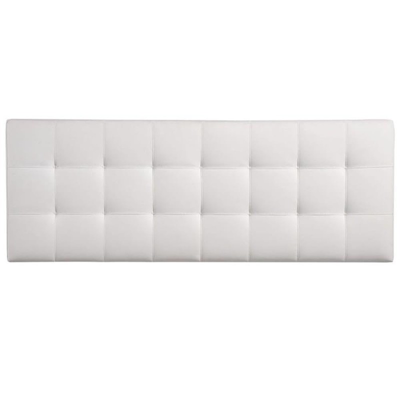 Hawthorne Collections Queen Vinyl Tufted Panel Headboard in White