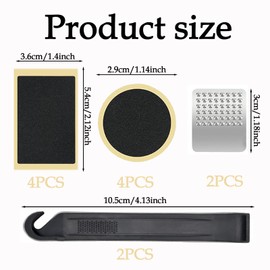 ZNDFTW 12 PCS Puncture Repair Kit Bike Tyre, Bike Puncture Repair Kit, Puncture Repair Kit, for Mountain Bike/Road Bike Inner Tube Inner Tube Repair Kitn Round Square Rectangle Shapes