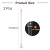 sourcing map 2Pcs 12"Transparent Blind Wand Replacement Parts with Hook