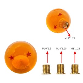 Brand New 2 Star Orange Dragon ball Z Custom 54mm Shift Knob M8x1.25 M10x1.5