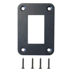 HOKAAER 1 Way Rocker Switch Panel Housing Holder, Rocker Toggle Switch Panel Housing Bracket, Black Waterproof Anodized Aluminium Panel, with Screws for Car Marine Boat Truck RV SUV ATV UTV (1 Way)