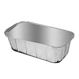 Handi-Foil 1 1/2 lb. Ivc Disposable Aluminum Foil Loaf Pan w/Foil Board Lid 50PK (pack of 50)