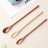SITEDAN Muddler Spoon Wooden Dessert Spoon, Ice Cream Spoon, Small,