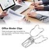 100pcs Binder Clip Hollow Cartoon Bear Long Tail Metal Paper