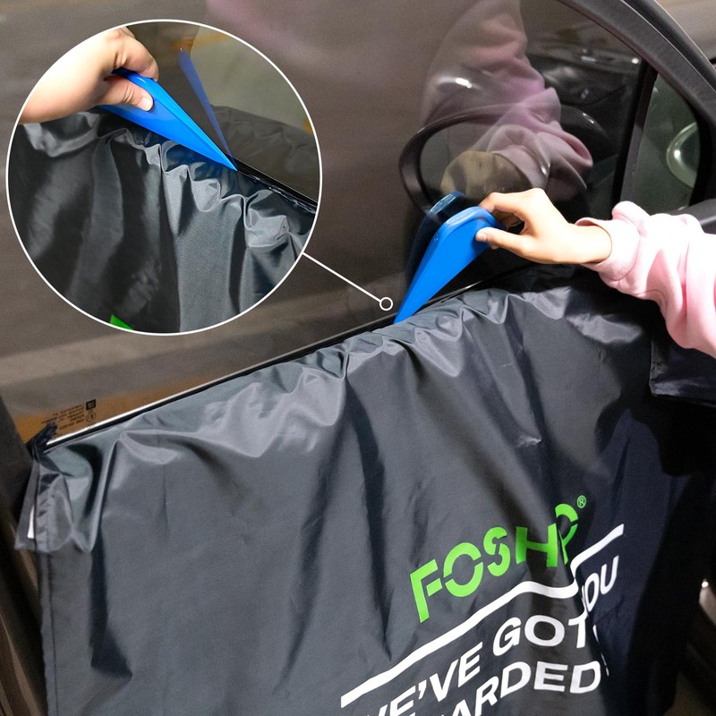 FOSHIO 4 Pack Car Door Panels Waterproof Cover Protection Window