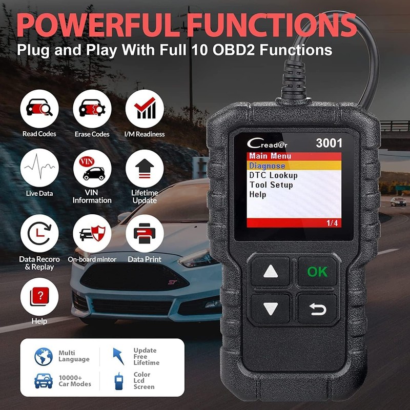 LAUNCH Creader 3001 OBD2 Scanner, Engine Fault Code Reader Mode