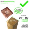 4x4 Hammered Copper Pyramid Post Caps (3-Pack) - Extended Lip