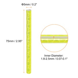 HARFINGTON 12pcs Bike Reflective Spoke Skins 0.2" Plastic Bicycle Spoke Reflectors Spoke Covers Trim Wrap Wheel 360°Visibility for Road Mountain Bike Motorcycles Decoration, Yellow