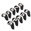 10pcs set PU Waterproof Golf Club Iron Cover Fine Sewing