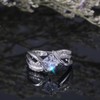 925 Sterling Silver Shiny Half Full Diamond Ring Multilayer Winding