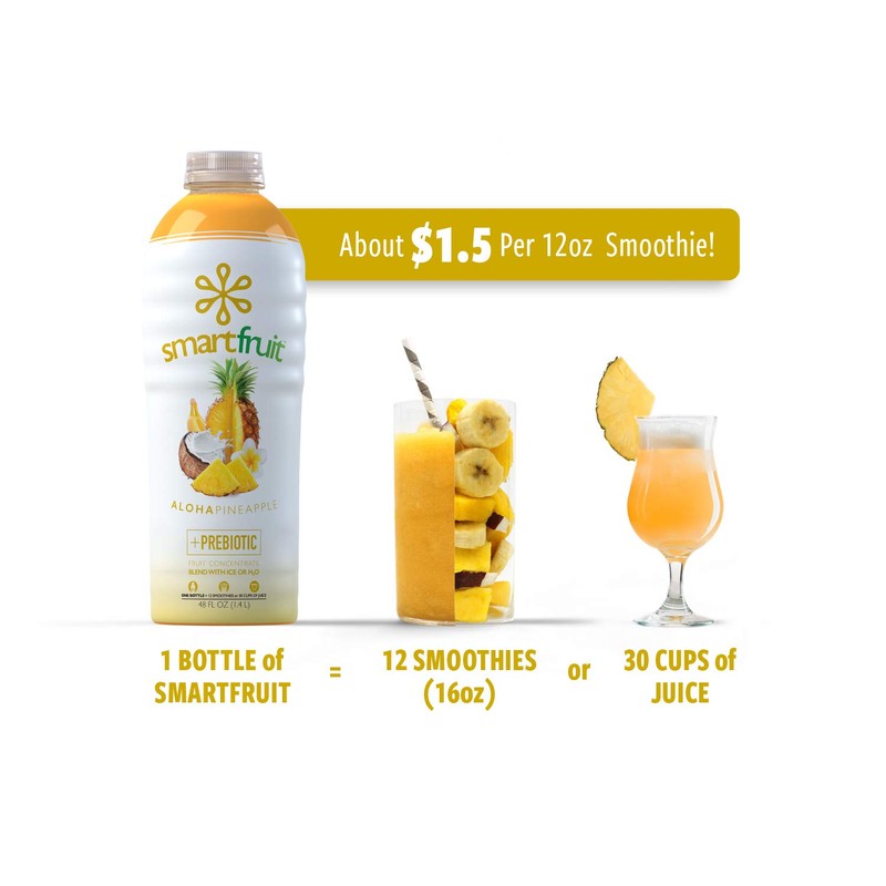 Smartfruit Aloha Pineapple + Prebiotic, 100% Real Fruit Purée, Non-GMO,