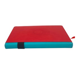 EJRange A5 Notebooks - Lined Journal Notebook with Hardcover PU Leather Bound, Ink-Proof Thick Paper Notepad for Writing and Note Taking, Includes Pen Holder, Bookmark, Pocket 192 Pages(Red)