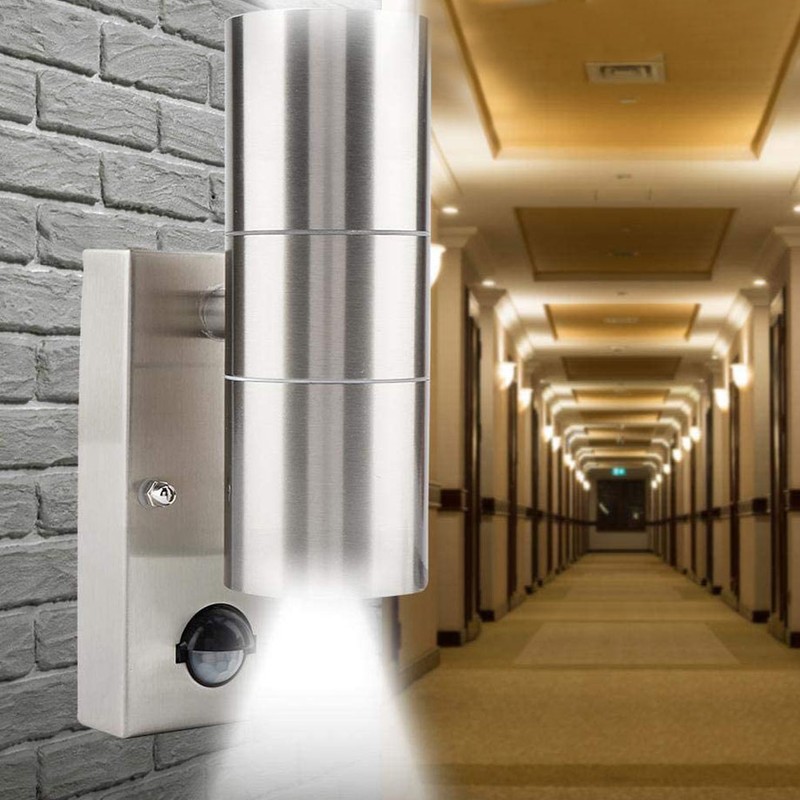 1Pc Up and Down PIR Wall Light Indoor Outdoor Home
