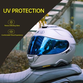 Soman GT Air 2 Visors Shield Replacement,CNS-1 Visor Face Shield Compatible with GT Air, GT Air 2, Neotec,CNS-1,TC-5,TC-9 (Blue)