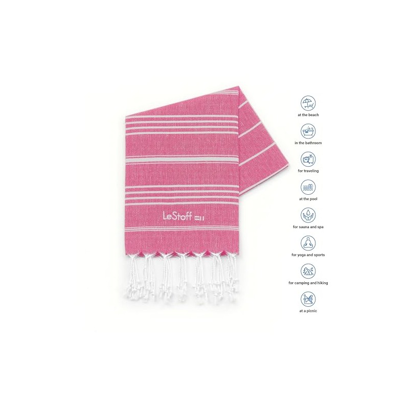 LeStoff Premium Hammam Towel - 100% Organic Cotton - Pre-washed