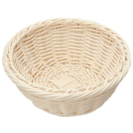 91-078A Display Basket, Resin Basket, Round, Dishwasher Safe, White, 5.9 inches (15 cm) Type (Height Approx. 2.4 inches (6 cm)