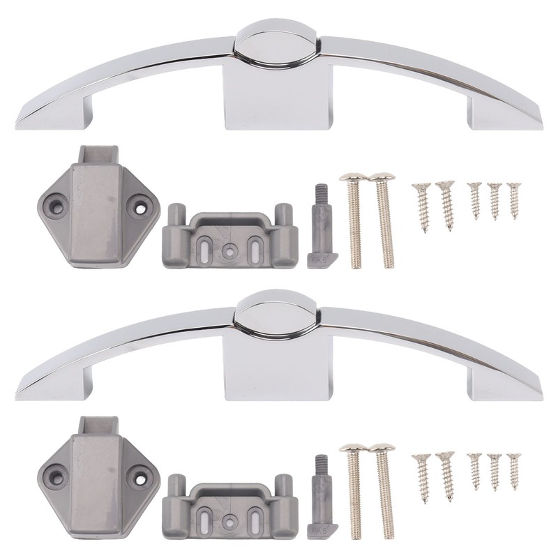 2 Set Push Button Latch Cabinet Lock Cupboard Knob Latch
