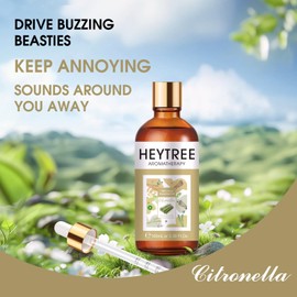 HEYTREE Citronella Essential Oil 100ml - Pure Undiluted Premium Grade,for Diffuser,Candles Making Outdoor Garden Spray -Drive Buzzing Beasties-Refreshing and Crisp Aroma for Outdoor Use