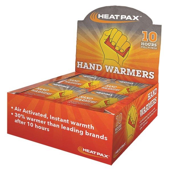 OccuNomix 1100-80D Heat Pax Hand Warmers, Air Activated, Instant Warmth, Odorless, 30% Warmer Than Leading Brands After 10 Hours, UL Tested, Display of 40 (1 Pair Per Pack)