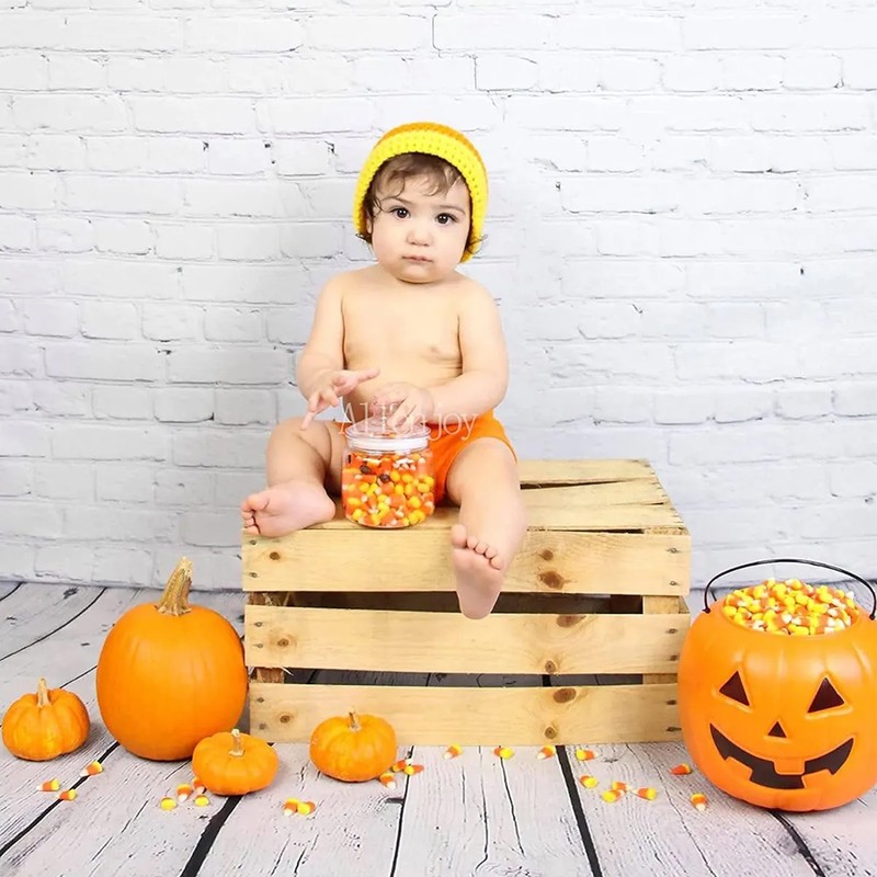 White Brick Wall with Wooden Floor Photography Backdrop Vinyl Photo