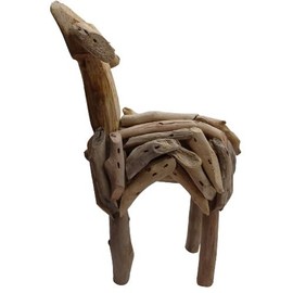 OnHoliday Handmade Driftwood Deer with Head Up Style B Shelf Display Christmas Ornament