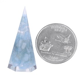 Amogeeli 7 Chakra Orgone Crystal Wands Set, 6 Faceted Points Healing Crystal Pyramid Decor for Meditation