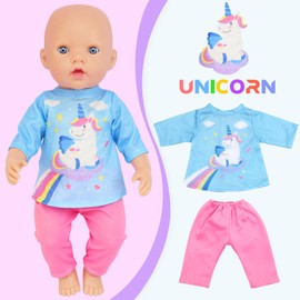 4 Set Baby Doll Clothes for 13-16 Inch Dolls, 7 Pcs 14-16 Inch Doll Clothes Accessories Dress Outfits Include Skirts, Top, Pants, Jumpsuit, Hats(Not Include Doll)
