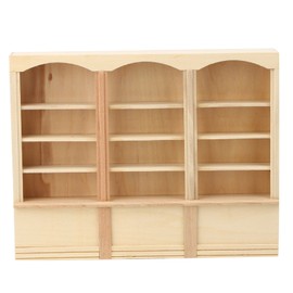 1:12 Dollhouse Miniature Simulated Bookcase Cabinet Mini Furniture Model Toy AccessoryWood Color Bookcase