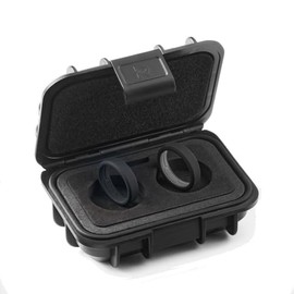 The Ridge 6mm Beveled Silicone Ring Set - Royal Black - 10