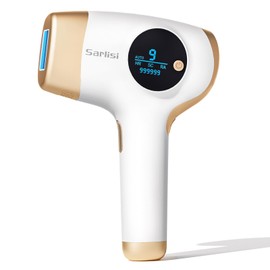 Sarlisi AA0010 IPL Hair Removal Device, Men's, VIO Compatible, For Home Use, Women's, Painless, Mustaches, Light Hair Removal Device, Over 99,000 Shots, 9 Levels, Automatic Continuous Illumination, Light Beauty Device, Perfect Gift