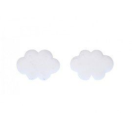 Miniblings Clouds Stud Earrings Sky Cloud Freedom Rainbow Handmade Fashion Jewellery I Earrings Stud Earrings, polymer clay