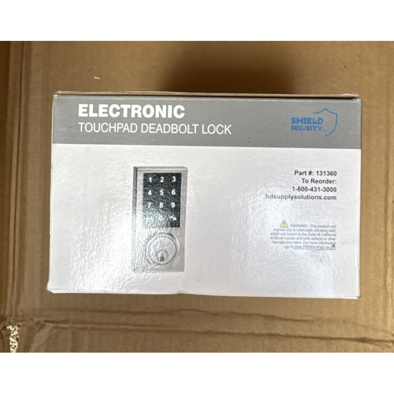 Shield Security Electronic Touchpad Deadbolt Lock Satin Nickel Finish by