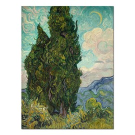 Wieco Art Cypresses Classic Giclee Canvas Prints Wall Art by Van Gogh Famous Oil Paintings Reproduction Green Tree Picture Ready to Hang for Home Decorations Modern Abstract Forest Landscape Artwork