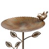 VCUTEKA Outdoor Metal Bird Bath, BirdBaths for Outside with Detachable