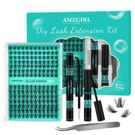 Lash Extension Kit,168Pcs DIY Eyelash Clusters with Bond and Seal Glue Waterproof,Eyelashes Remover for Cluster Extensions for Beginner,Lashes Applicator Tool(Medusa,D-Mix8-16mm Kit)