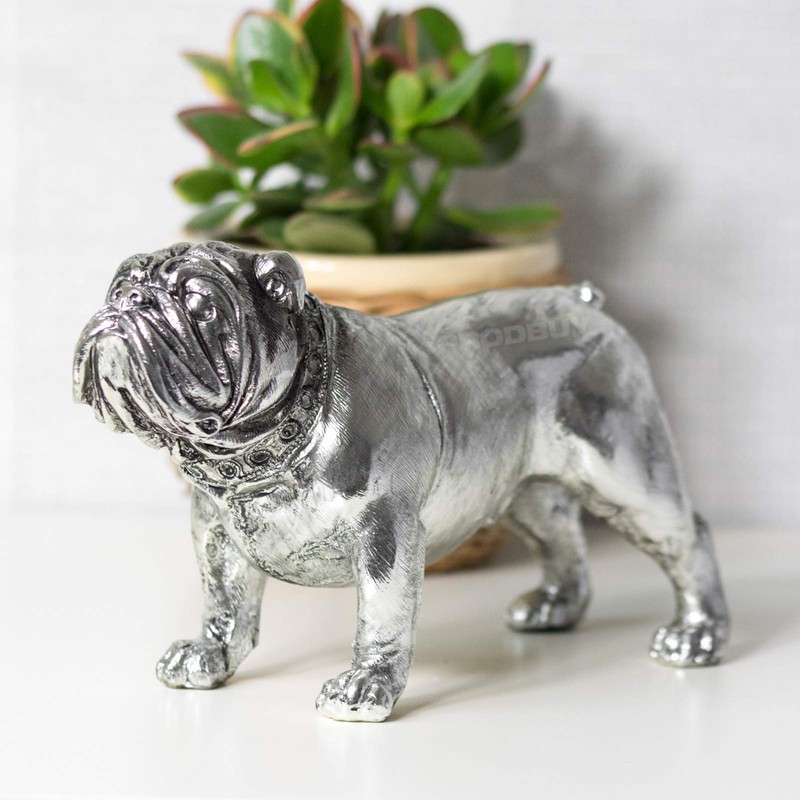 Prodbuy Vintage SIlver Coloured British Bulldog Ornament