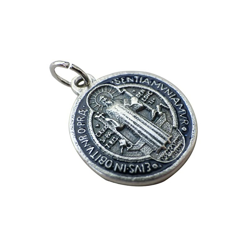 GTBITALY 60.048.31 Medal of Saint Benedict Silver Enamel Size 2