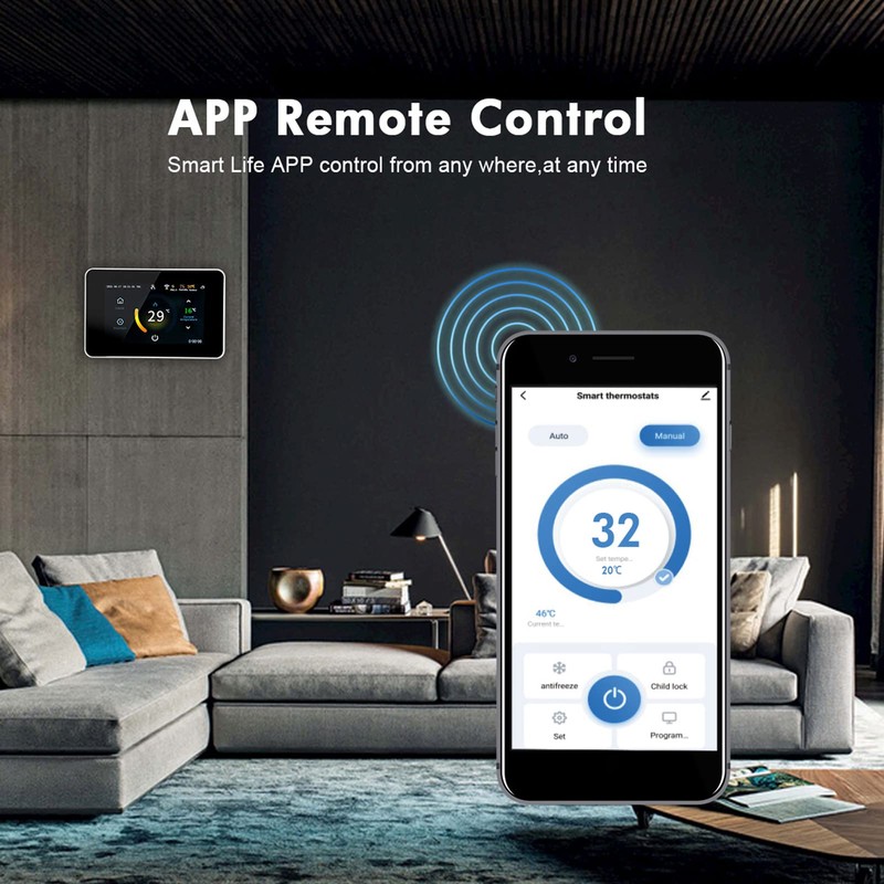 85-275V Wi-Fi Smart Thermostat Programmable Thermostat 5+2/6+1/7 Days Schedule APP