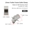 Qjaiune 50Pcs Trailer Frame Wire Clips, 23mm Length Solar Panel