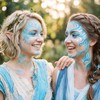 PASNOWFU Light Blue Face Paint Stick, Waterproof Body Paint Eye